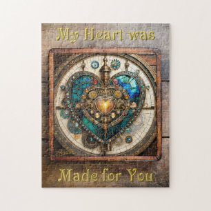 Puzzle Série Coeur en verre doré Steampunk Steampunk