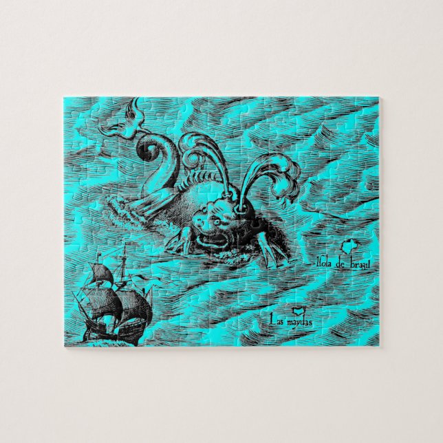 Puzzle Serpent maritime et voilier (Horizontal)
