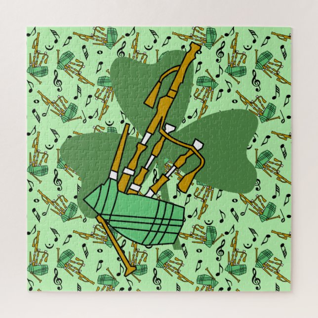 Puzzle Shamrock Bagpipe (Vertical)