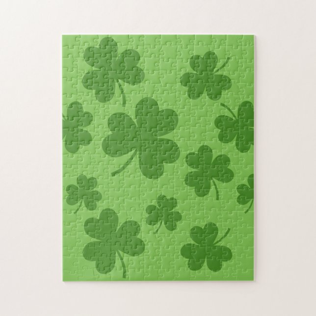 Puzzle Shamrock de la Saint Patrick Motif Clover (Vertical)