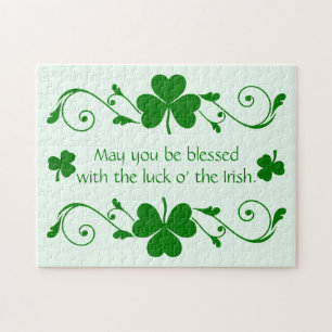 Puzzle Shamrock Garland
