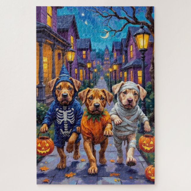 Puzzle Shar Pei Dogs Trick-or-Treating Halloween Costumes (Vertical)