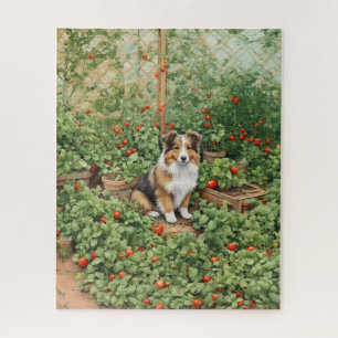 Puzzle Sheltie Tomato Garden Guardian