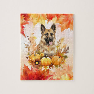 Puzzle Shepard allemand en automne
