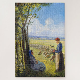 Puzzle Shepherdesses (1887) de Camille Pissarro