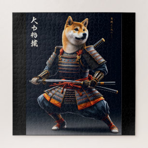 Puzzle Shiba Inu Samurai Japonais guerrier élégant Art