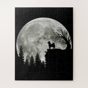 Puzzle Shiba Inu Sur Mountain Halloween Cadeau Pour Amour
