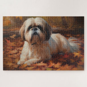 Puzzle Shih Tzu à l'automne Feuilles automne Inspire