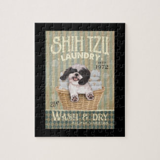 Puzzle Shih Tzu Chien Blanchisserie mignonne Chih Tzu Vie