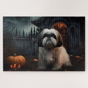 Puzzle Shih Tzu Halloween Épouvantable