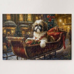 Puzzle Shih Tzu Saison des Fêtes de Noël