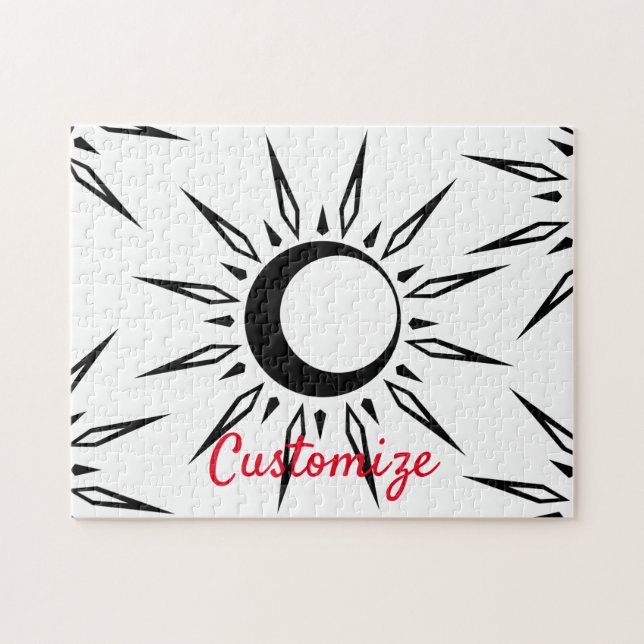 Puzzle Shining Sun Crescent Moon (Horizontal)