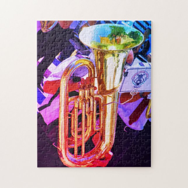 Puzzle Shiny Tenor Tuba Instruments de musique Brass Band (Vertical)