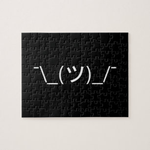 Puzzle Shrug Emoticon —\_(ツ)_/ Afficher le Kaomoji japona