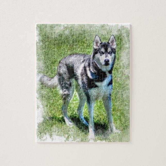 Puzzle Sibérie Husky Chien-lover's Pet Gift Series (Vertical)
