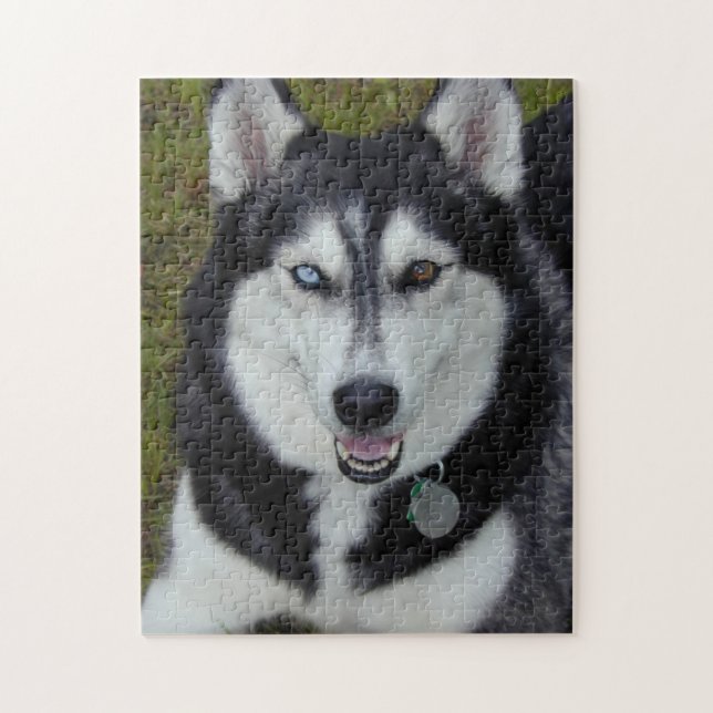 Puzzle Sibérien Bi-Eyed Huskie (Vertical)