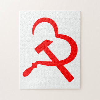 Puzzle Sickle And Hammer, Heart, Love, Communism