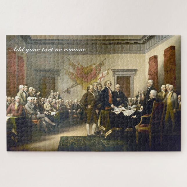 Puzzle Signature de la Déclaration d'indépendance, (Horizontal)