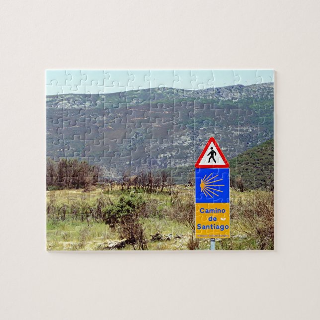 Puzzle Signe El Camino de Santiago de Compostela, Espagne (Horizontal)
