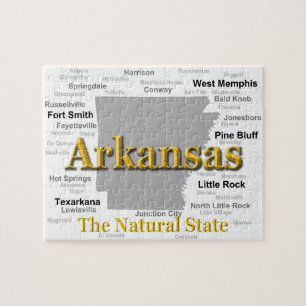 Puzzle Silhouette de carte de l'Arkansas