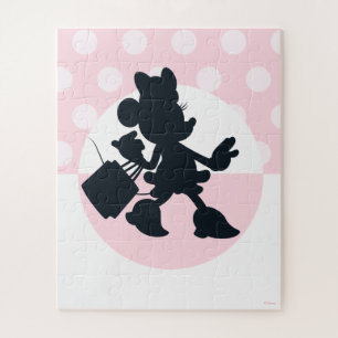Puzzle Silhouette de Minnie Mouse faisant des courses