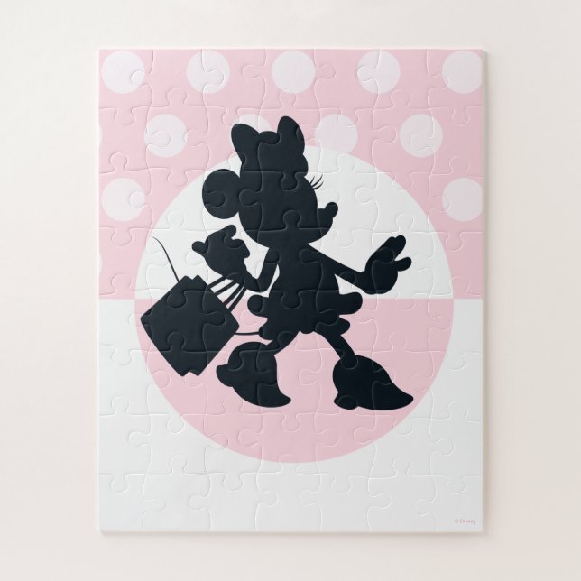 Puzzle Silhouette de Minnie Mouse faisant des courses (Vertical)