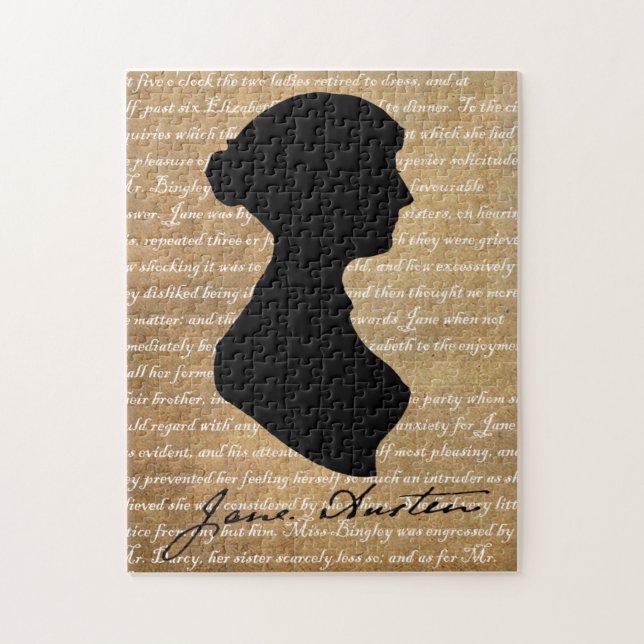 Puzzle Silhouette de page de Jane Austen (Vertical)
