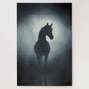 Puzzle Silhouette Mystique de Cheval Art de Mur de Nuit E
