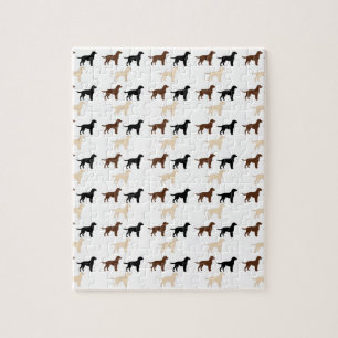 Puzzle silhouettes de couleur de labrador retriever