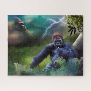 PUZZLE SILVERBACK GORILLA JUNGLE ÉCLAIRAGE