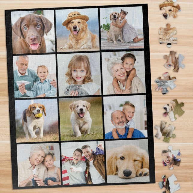 Puzzle Simple 12 Photo Collage Personnalisé Famille Amis  (Créateur téléchargé)