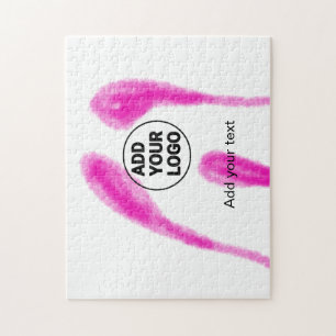 Puzzle Simple aquarelle rose abstraite ajoutez votre text