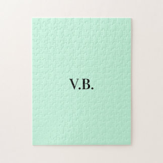 Puzzle Simple couleur unie ajouter nom texte monogramme