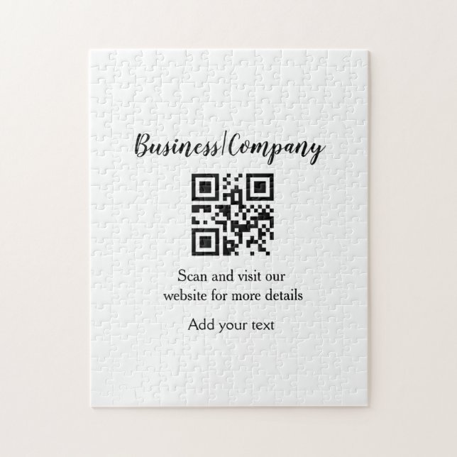 Puzzle Simple entreprise site web code-barres QR ajouter  (Vertical)