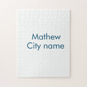 Puzzle simple lettre initiale monogramme ajouter votre no