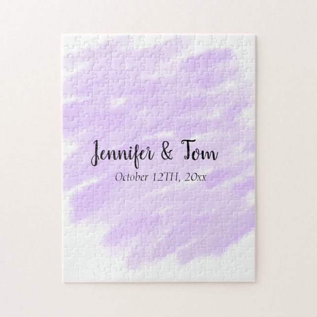 Puzzle simple minimum ajouter votre nom unité de mariage  (Vertical)