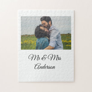 Puzzle Simple minimum m et mrs ajouter votre nom photo we
