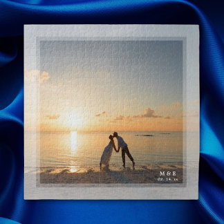 Puzzle Simple moderne minimaliste Mariage Anniversaire ph