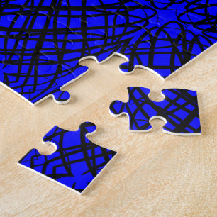 Puzzle Simple Scribble Carreaux miroir Bleu