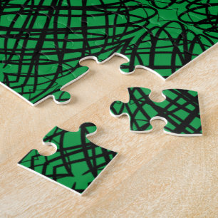 Puzzle Simple Scribble   Carreaux miroir   Vert  