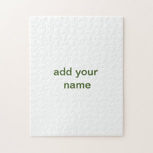 Puzzle Simple vert minimal ajouter votre nom de texte pho