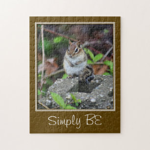Puzzle Simplement Être Une Citation Inspirante Chipmunk