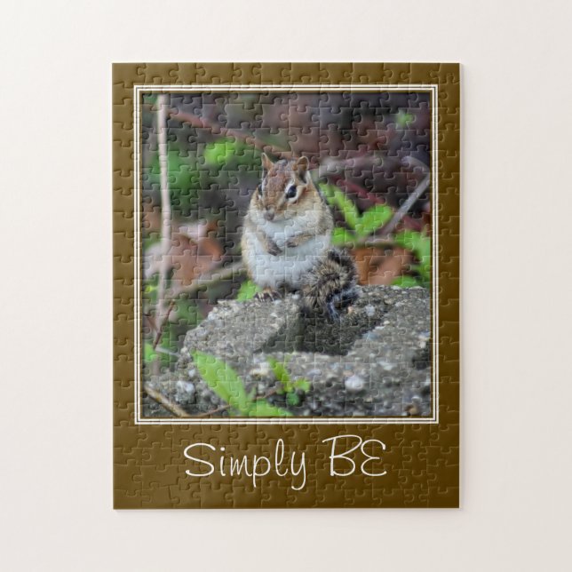 Puzzle Simplement Être Une Citation Inspirante Chipmunk (Vertical)