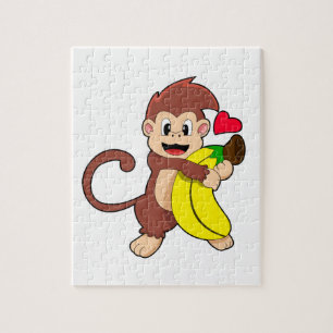 Puzzle Singe avec banane
