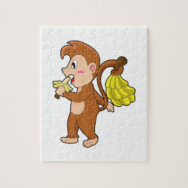 Puzzle Singe avec bananes (Vertical)