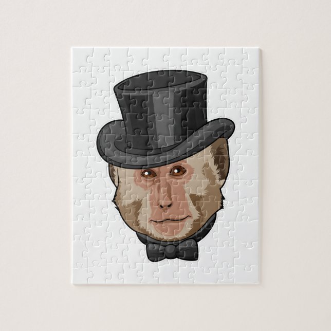 Puzzle Singe avec Cylindre (Vertical)