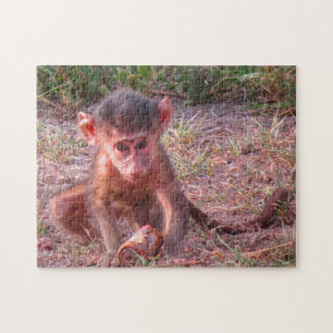 Puzzle Singe de bébé rose