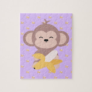 Puzzle Singe mignon de Kawaii avec la casse-tête de