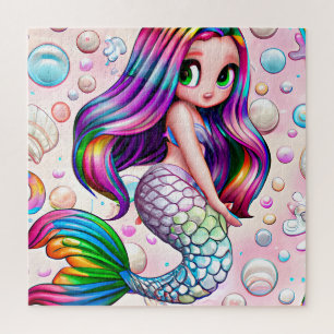 Puzzle Sirène arc-en-ciel