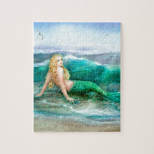 Puzzle Sirène d'imaginaire sur le rivage de la mer de (Vertical)